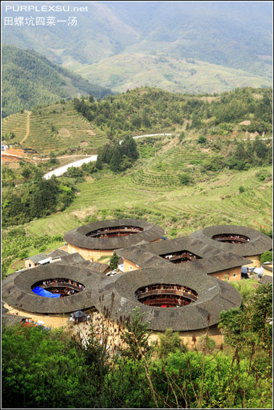 福建土楼，南靖县田螺坑土楼群（四菜一汤）